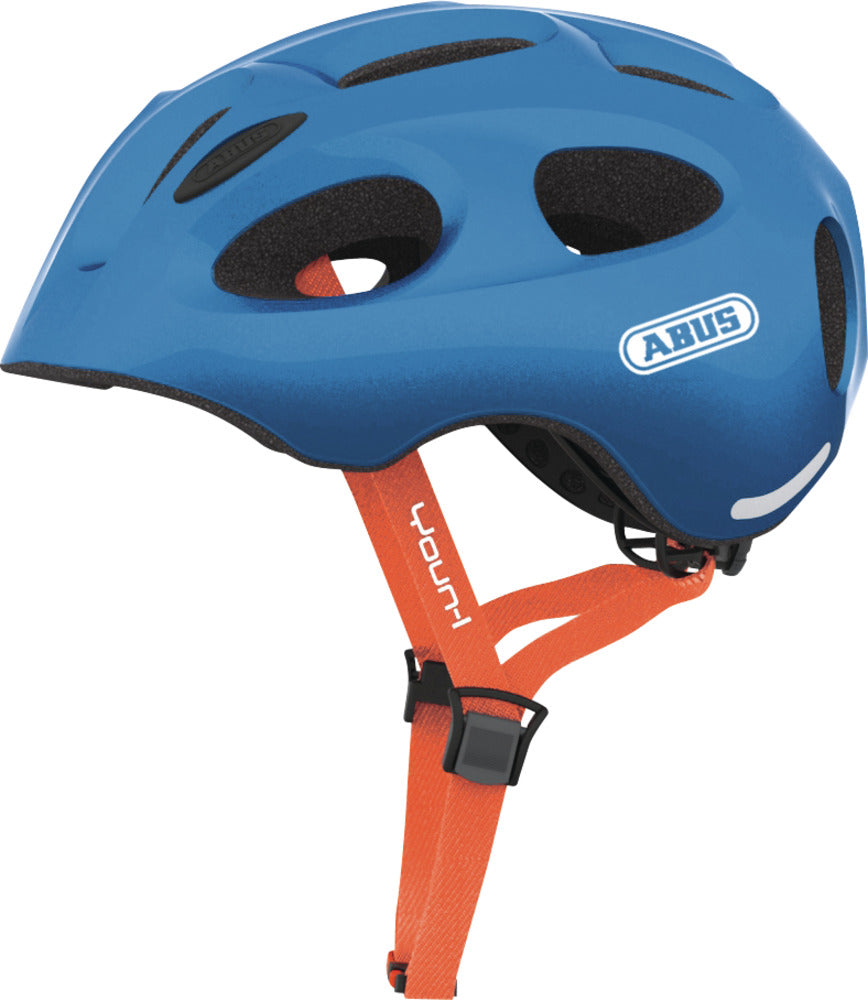 abus youn-i sparkling blue cykelhjelm str. 48-54 cm