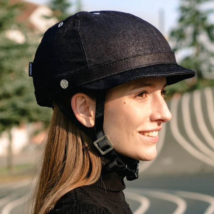 Yakkay Milano Dark Blue Denim cover til Yakkay cykelhjelm