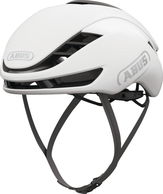 Abus Gamechanger 2.0 Polar White. Hvid aerohjelm til tri og landevej