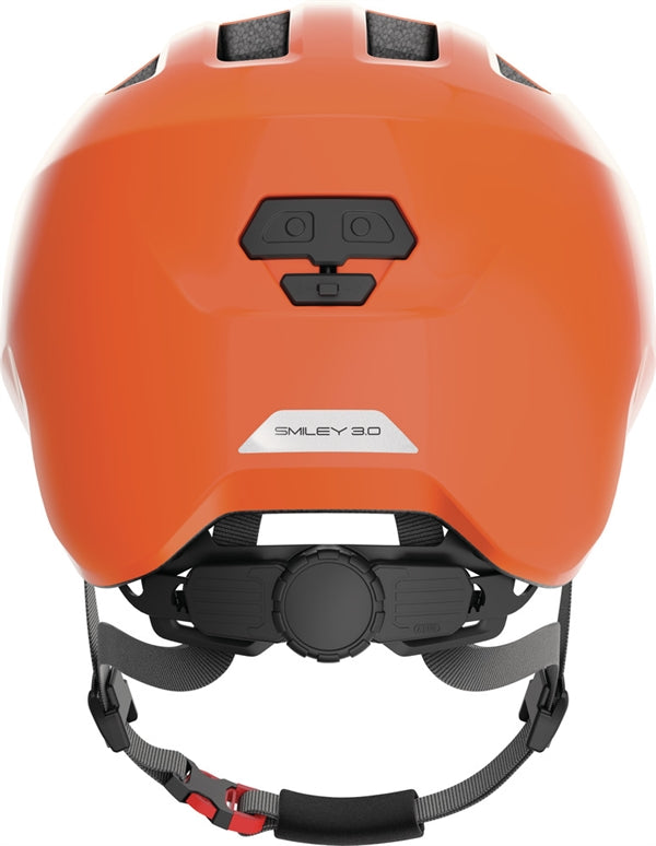 Abus Smiley 3.0 Shiny Orange. Orange cykelhjelm til barn og baby