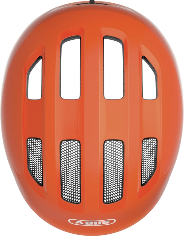 Abus Smiley 3.0 Shiny Orange. Orange cykelhjelm til barn og baby