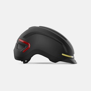 Giro Ethos Mips Matte Black | sort LED cykelhjelm med blinklys og fjernbetjening